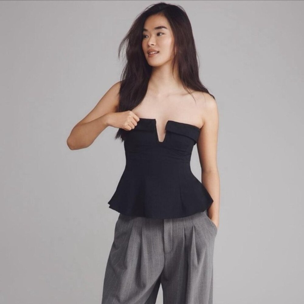 Anthropologie cotton corset bustier top NWT